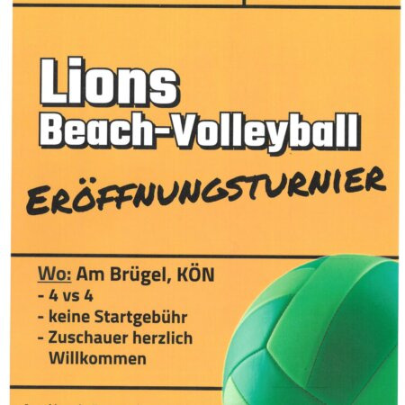 Lions Beach-Volleyball Eröffnungsturnier