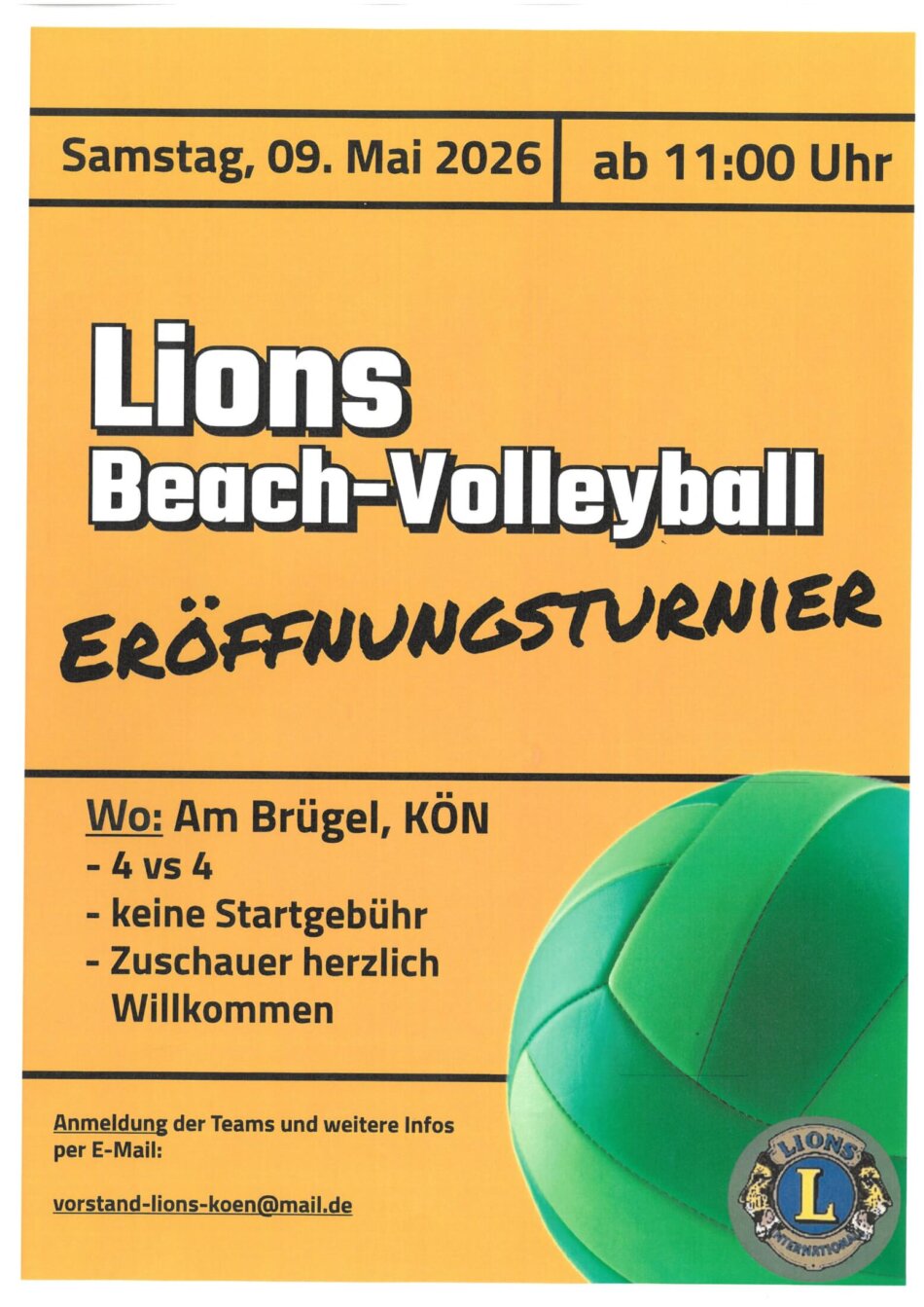 Lions Beach-Volleyball Eröffnungsturnier Foto