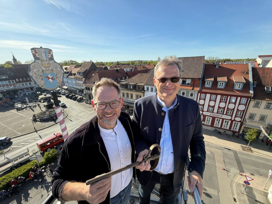 Symbolische Rathausschlüsselübergabe Foto